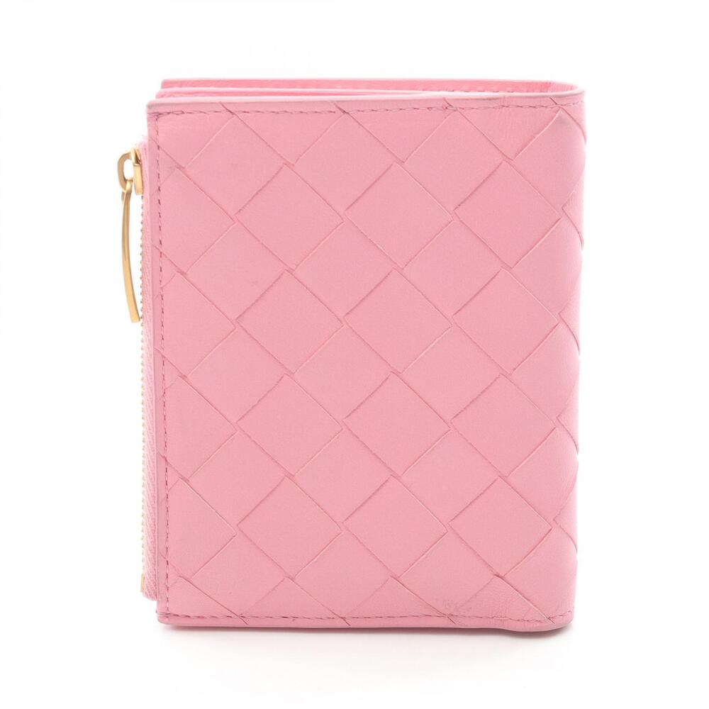 Bottega Veneta Intrecciato Bifold Wallet Leather Pink